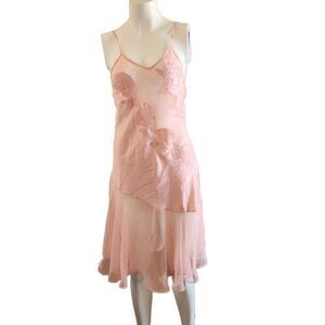 Victorias Secret pink blush small vintage '90s lingerie dress floral sheer tulip